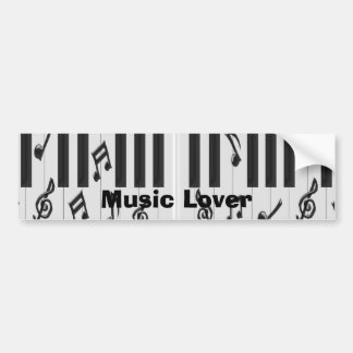Piano Keyboard Music Lover Bumper Sticker