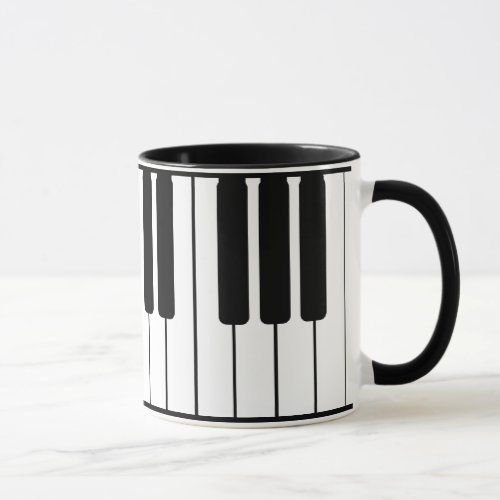 Piano Keyboard Music Mug
