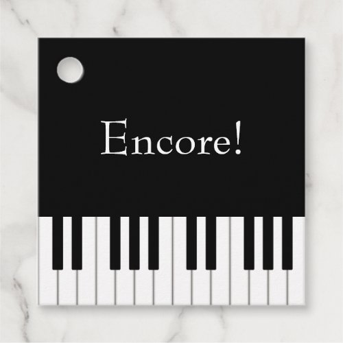 Piano Keyboard Music Performance Personalized Favor Tags