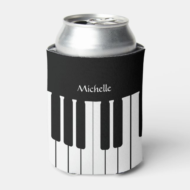 Piano Keyboard Music Personalized Can Cooler (Can Front)