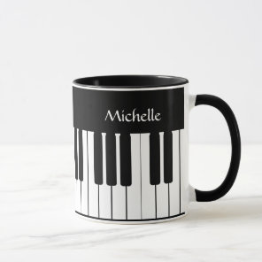 Piano Keyboard Music Personalized Mug