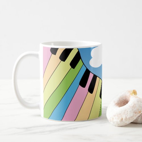 Piano Keyboard Music Sky Clouds Pretty Coffee Mug