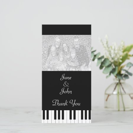 Piano Keyboard Music Wedding Photo Thank You