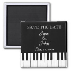Piano Keyboard Music Wedding Save The Date Magnet at Zazzle