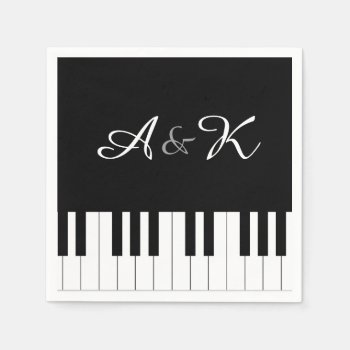 Piano Keyboard Music Wedding Set 50 Paper Napkins by DigitalDreambuilder at Zazzle