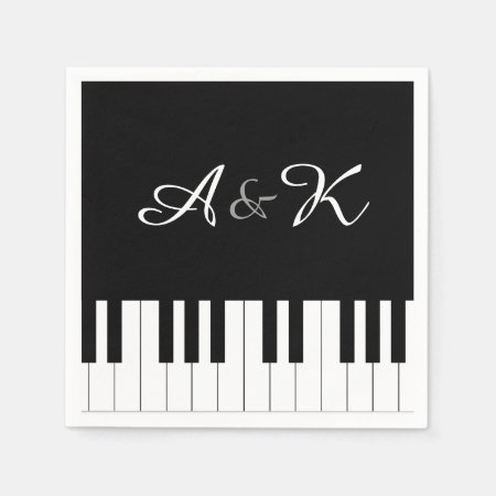 Piano Keyboard Music Wedding Set 50 Paper Napkins