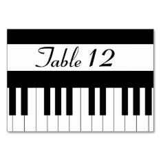 Piano Keyboard Music Wedding Table No Card at Zazzle