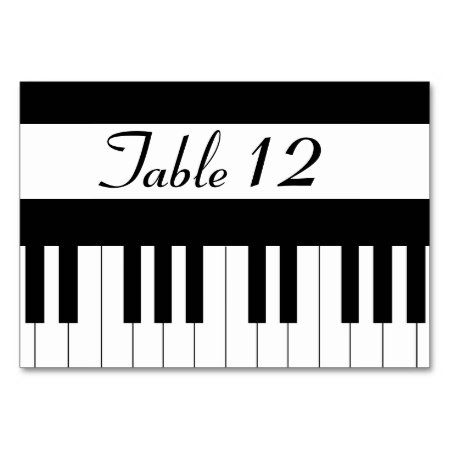 Piano Keyboard Music Wedding Table No Card