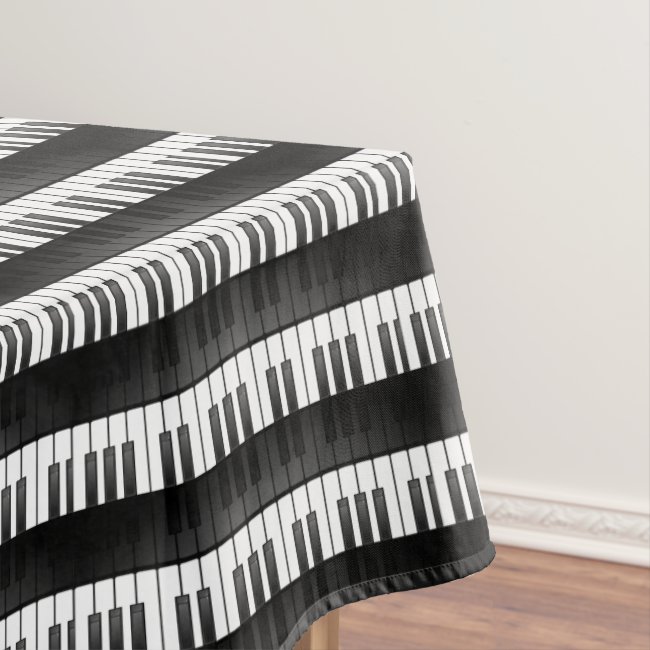 Piano Keyboard Musical Design Tablecloth