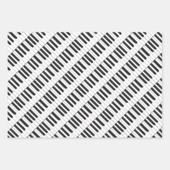 Piano Keyboard Musical Design Wrapping Paper Sets | Zazzle