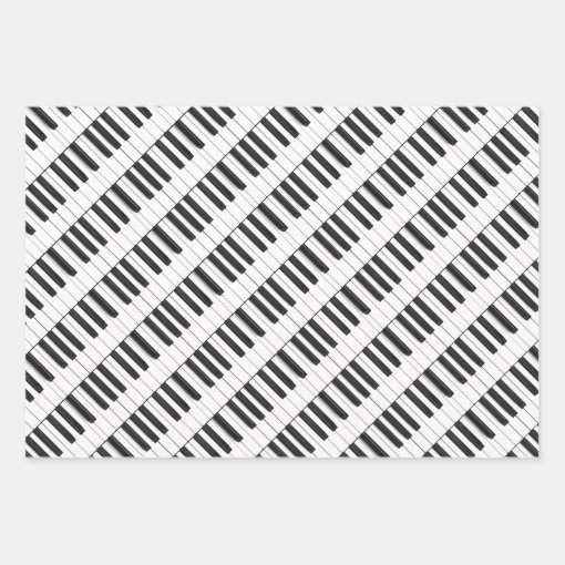 Piano Keyboard Musical Design Wrapping Paper Sets Zazzle