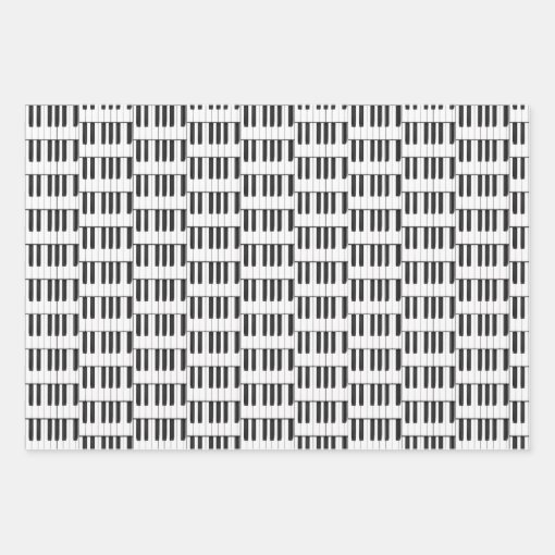 Piano Keyboard Musical Design Wrapping Paper Sets Zazzle