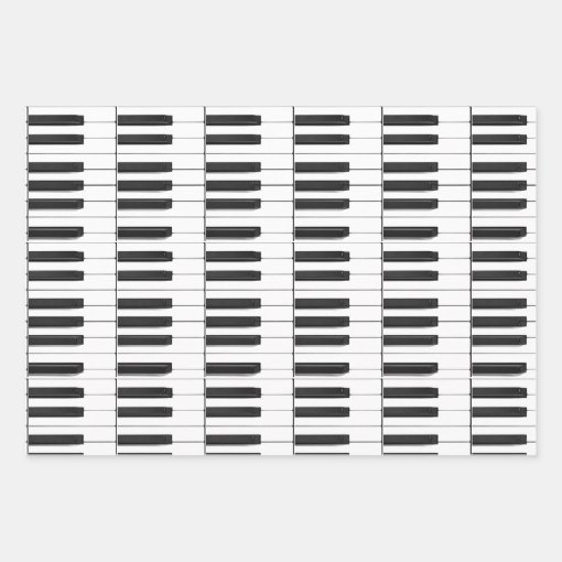 Piano Keyboard Musical Design Wrapping Paper Sets Zazzle