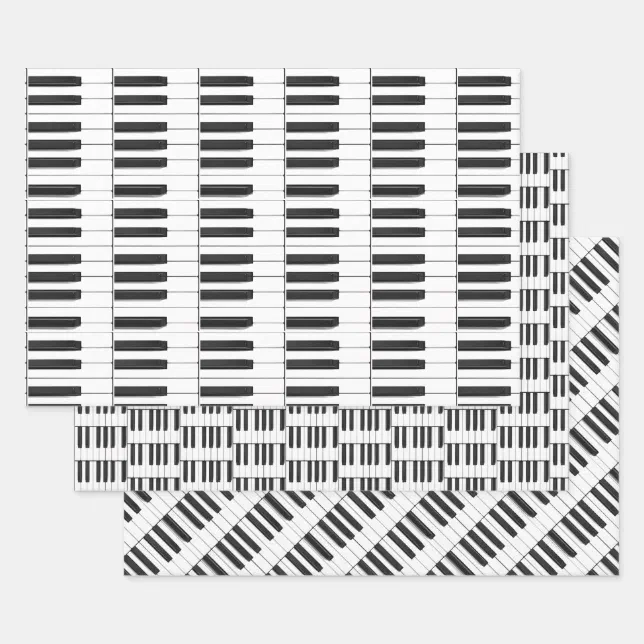 Piano Keyboard Musical Design Wrapping Paper Sets Zazzle