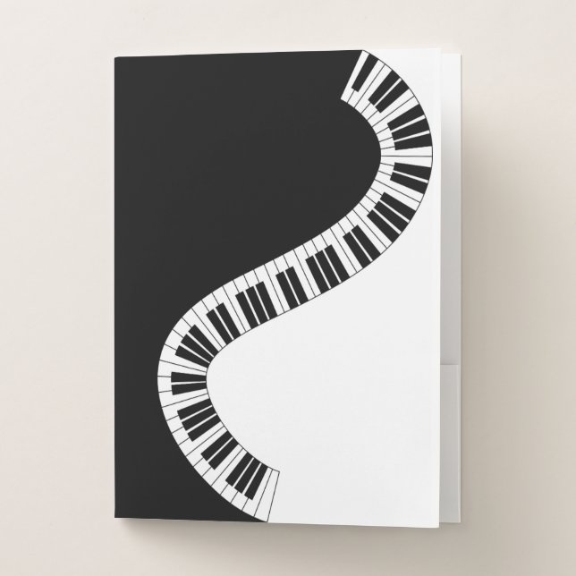Piano Keyboard Musical Folder (Front)