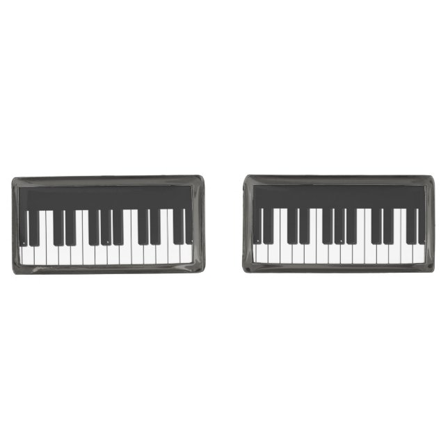 Piano Keyboard Musical Instrument Cufflinks (Front)