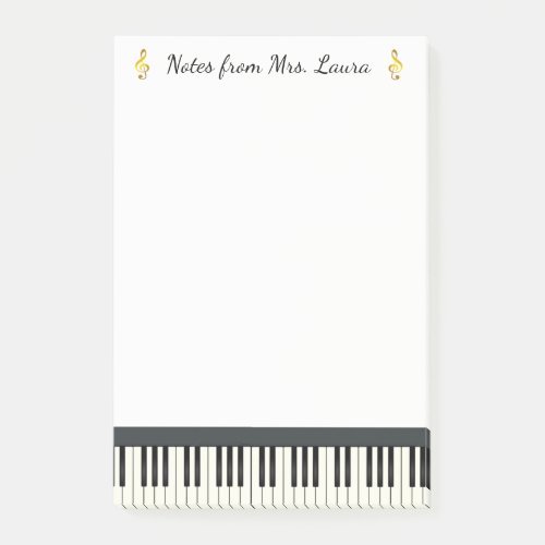 Piano Keyboard Musical Instrument Gold for Pianist Post_it Notes