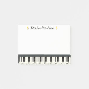 Piano Keyboard Musical Instrument Gold for Pianist Post-it Notes
