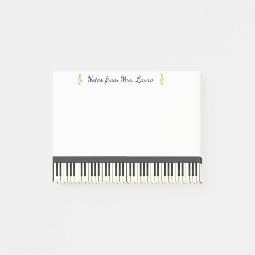 Piano Keyboard Musical Instrument Gold for Pianist Post_it Notes