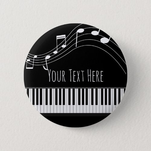 Piano Keyboard  Musical Notes Button