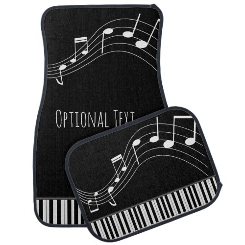 Piano Keyboard  Musical Notes Car Floor Mat