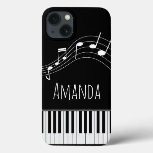 Piano Keyboard & Musical Notes iPhone 13 Case
