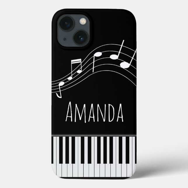 Piano Keyboard & Musical Notes Case-Mate iPhone Case (Back)