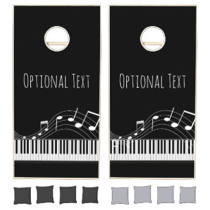 Piano Keyboard & Musical Notes Cornhole Set