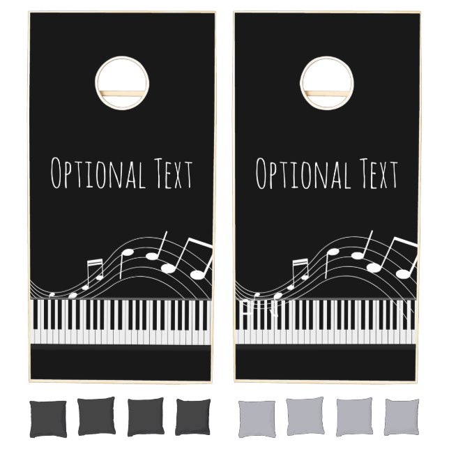 Piano Keyboard & Musical Notes Cornhole Set (Set)