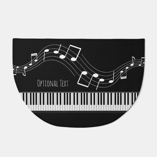 Piano Keyboard & Musical Notes Doormat (Front)