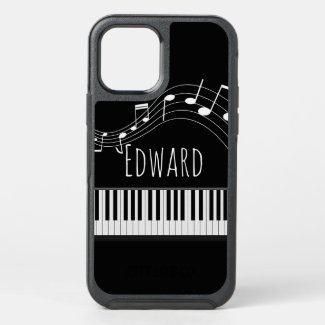 Piano Keyboard & Musical Notes OtterBox Symmetry iPhone 12 Case