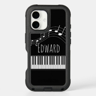 Piano Keyboard & Musical Notes iPhone 16 Case