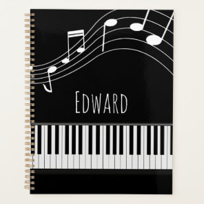 Piano Keyboard & Musical Notes Planner