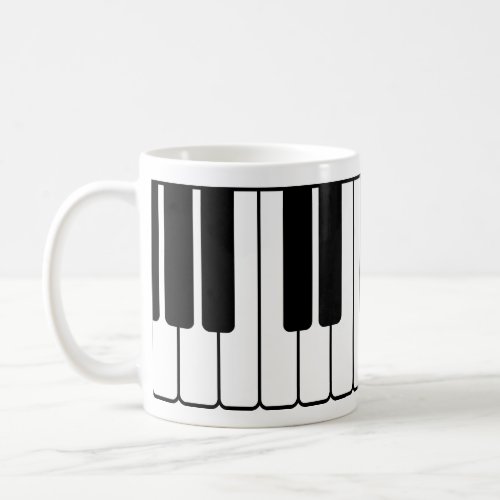 Piano keyboard musician gift jumbo novelty keys coffee mug