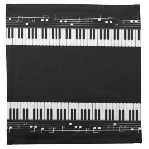 Piano keyboard napkin