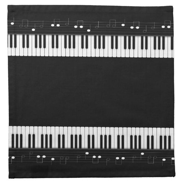 Piano keyboard napkin (Front)