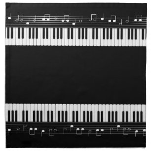 Piano keyboard napkin