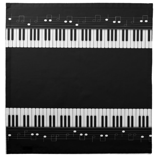 Piano keyboard napkin (Front)