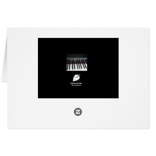 Piano keyboard notelet (Back Horizontal)