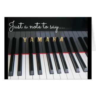 Piano keyboard notelet