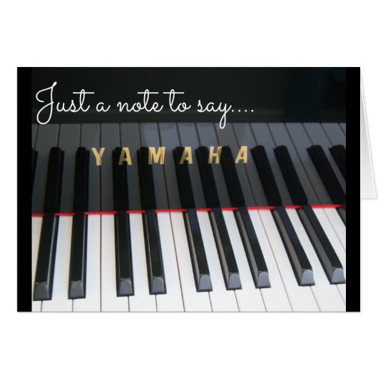 Piano keyboard notelet (Front Horizontal)