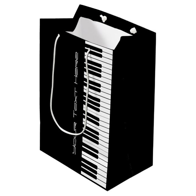 Piano Keyboard Organ Medium Gift Bag (Front Angled)