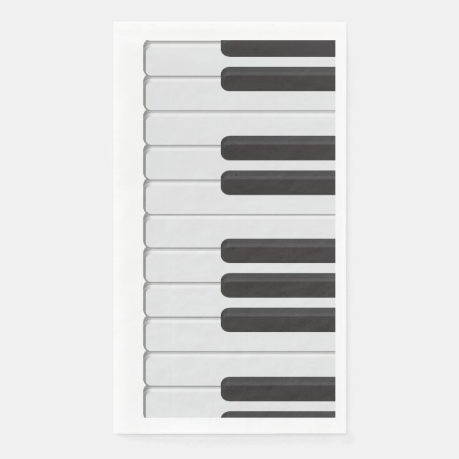 Piano keyboard paper guest towels (Front)