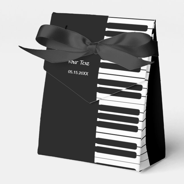 Piano Keyboard Party Favor Box (Front Side)