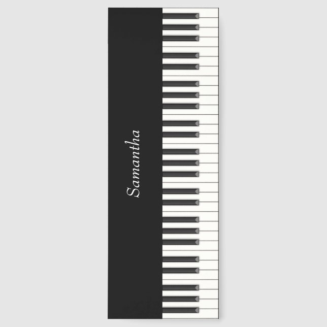 Piano Keyboard Personalized Musician's Bookmarks (Front)