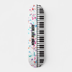Piano Keyboard Personalized Musician's Skateboard