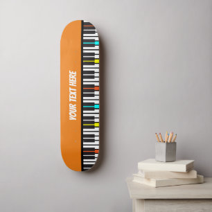 Piano Keyboard Personalized Musician's Skateboard