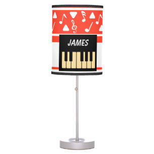 Piano Keyboard Personalized Musician's Table Lamp