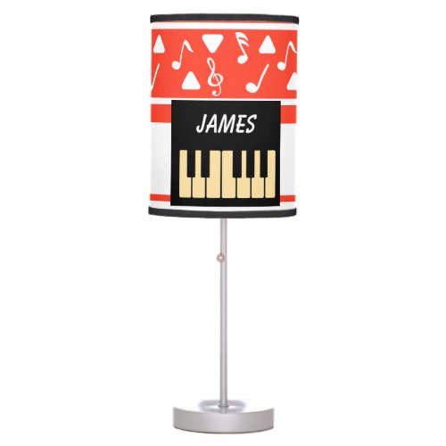 Piano Keyboard Personalized Musicians  Table Lamp
