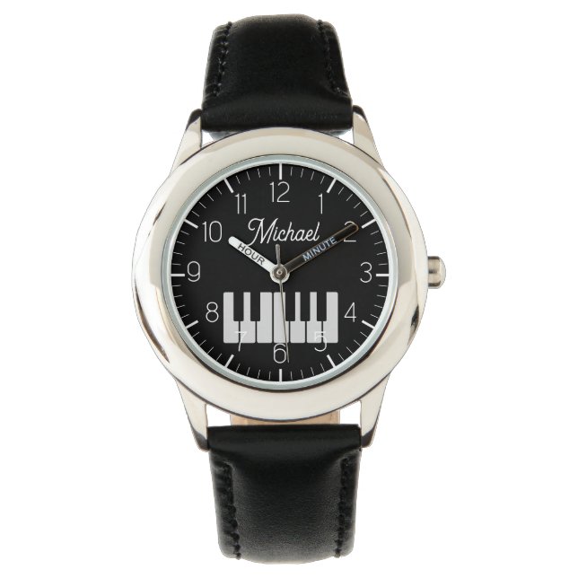 Piano Keyboard Personalized Musician's Watch (Front)